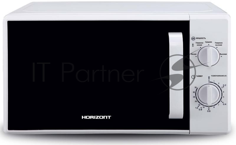Микроволновая печь Horizont 20MW700-1378AAB, 20 литров с режимом работы «Микроволны» («Соло») и механическим типом управления