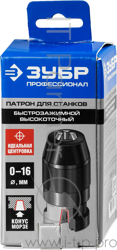 Патрон для станков Зубр Профессионал 29086-16_z01 16мм, посадка на конус Морзе, высокоточный