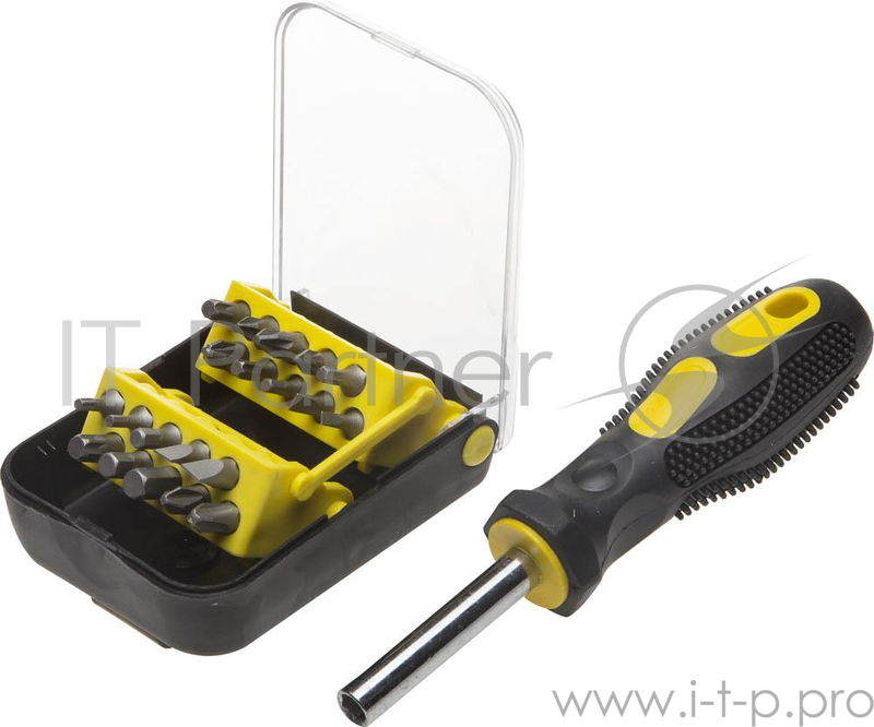 Набор STAYER STANDARD 25078-H21 с магнитом. 2-комп. рукоятка. биты Сr-V. в боксе. 21 предмет