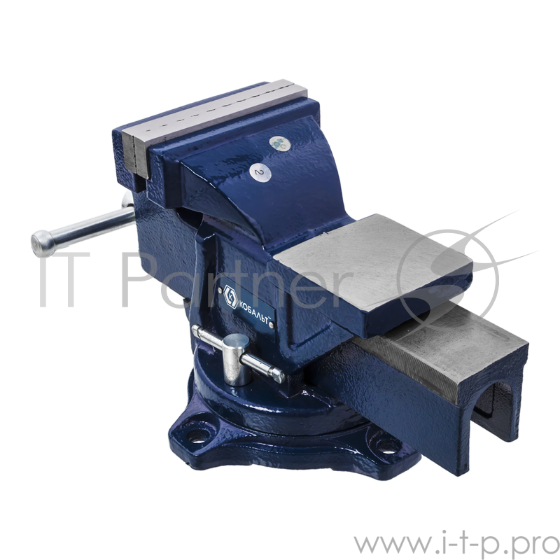 Тиски КОБАЛЬТ 245-978 слесарные поворотные ширина губок 100мм захват 100мм 7кг наковальня коробка