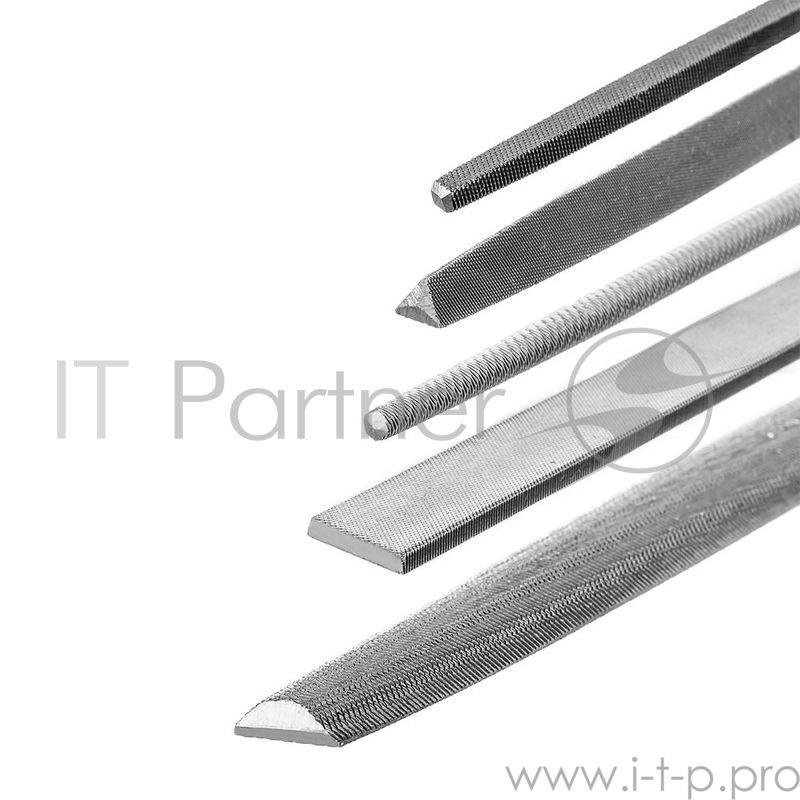 Набор напильников КОБАЛЬТ 247-750 двухкомпонентная рукоятка, № 2, 200 мм. 5 шт. блистер