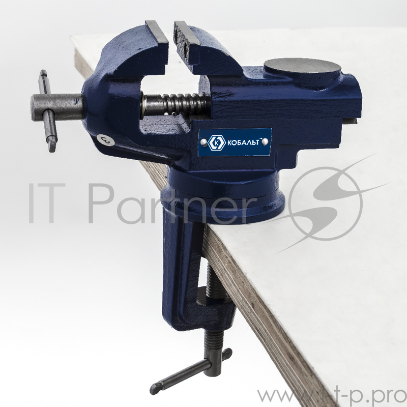 Тиски КОБАЛЬТ 246-029 слесарные настольные ширина губок 50мм захват 60мм 2.2кг наковальня коробка