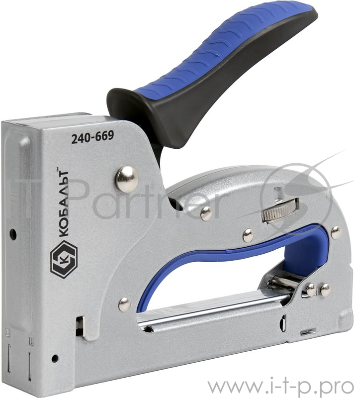 Степлер КОБАЛЬТ 240-669 механический скобы 4-14мм тип 53 регулятор удара