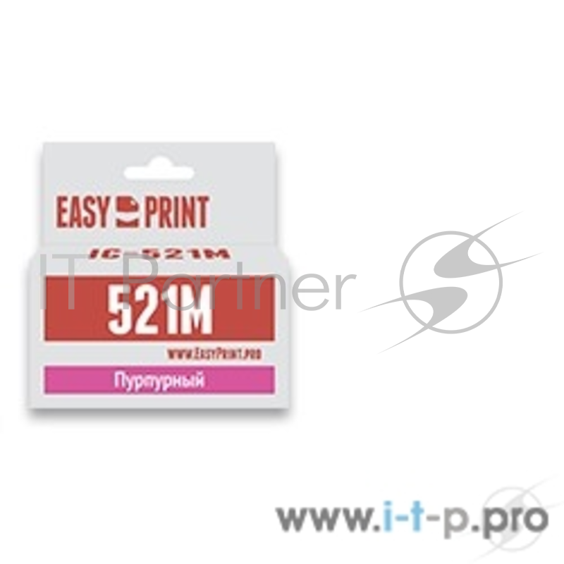 Расходные материалы EasyPrint CLI-521M Картридж EasyPrint IC-CLI521M для Canon PIXMA iP4700/MP540/620/980/MX860, пурпурный, с чипом