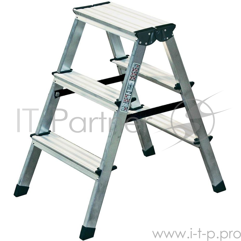 Стремянка KRAUSE 120328 DOPPLO двусторонняя 2х3 ступеньки раб. высота 2.43 м (чёрн)