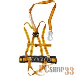 Пояс страховочный СИБИН 11565 лямочный пояс тип ппва материал стропа лента с наплечными лямками