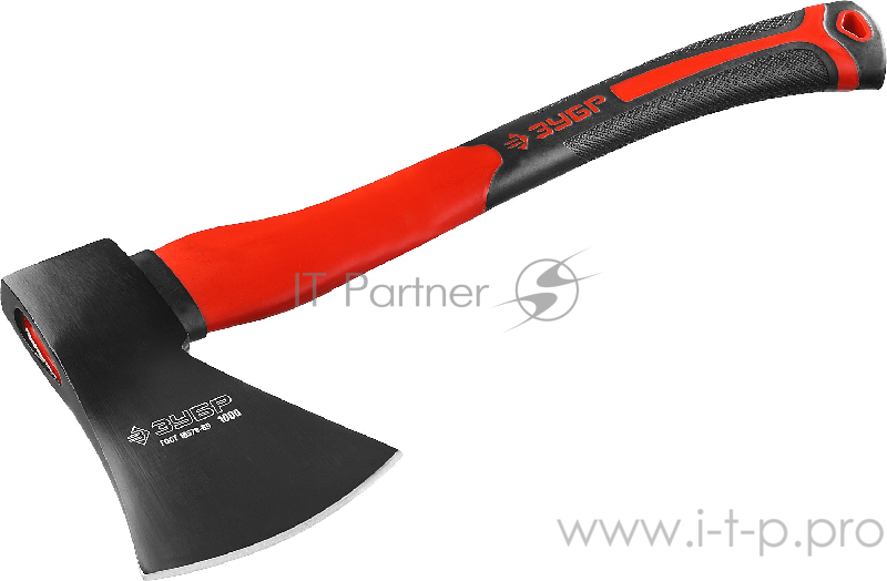 Топор ЗУБР 2061-10 МАСТЕР кованый с двухкомпонентной стеклопластиковой рукояткой, 1,0кг