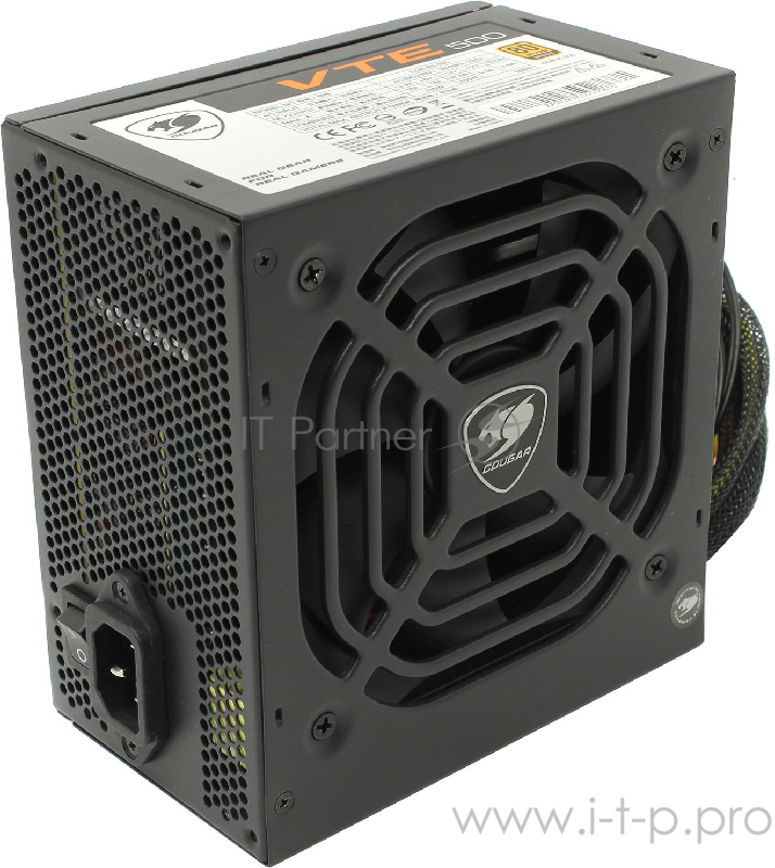 Блок питания Cougar VTE 500 Блок питания VTE 500 (Разъем PCIe-2шт,ATX v2.31, 500W, Active PFC, 120mm Fan, 80 Plus Bronze) VTE500 Retail
