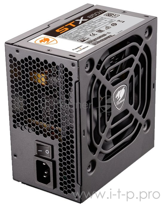 Блок питания Cougar STX 650 Блок питания STX 650 (Разъем PCIe-2шт,ATX v2.31, 650W, Active PFC, 120mm Fan, 80 Plus) STX650 Retail