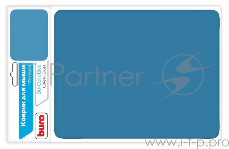 Коврик BU-CLOTH/blue Коврик для мыши тканевый , синий, 230 х 180 х 3 мм