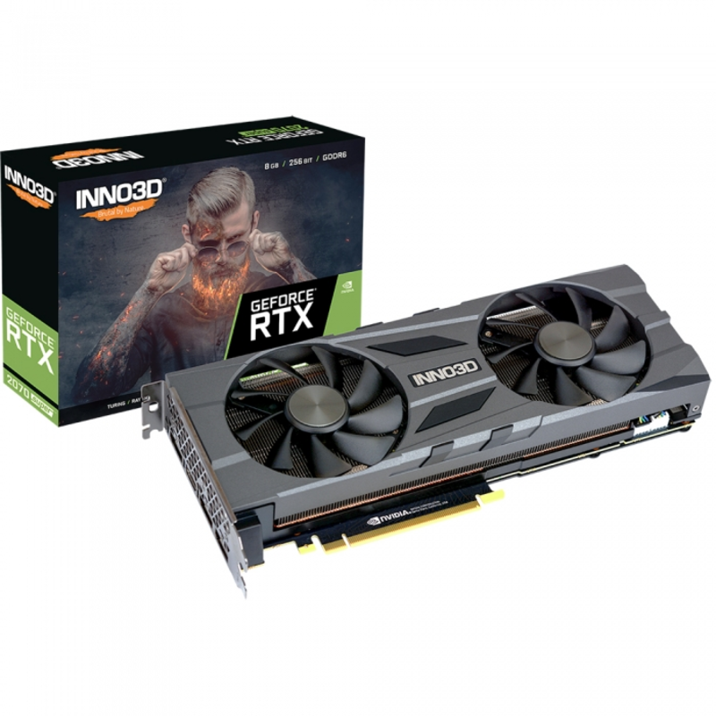 Видеокарта 8Gb <PCI-E> Inno3D GeForce RTX 2070 SUPER Twin X2 OC N207S2-08D6X-11801167 <RTX2070Super, GDDR6, 256bit, HDMI, 3xDP, Retail>