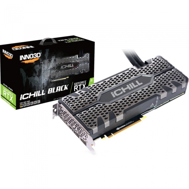 Видеокарта 8Gb <PCI-E> Inno3D GeForce RTX 2080 SUPER iChill Black C208SB-08D6X-11800004 <RTX2080Super, GDDR6, 256bit, HDMI, 3xDP, Water, Retail>