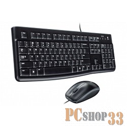 Комплект клавиатура + мышь Logitech MK120 Desktop, черный (USB)