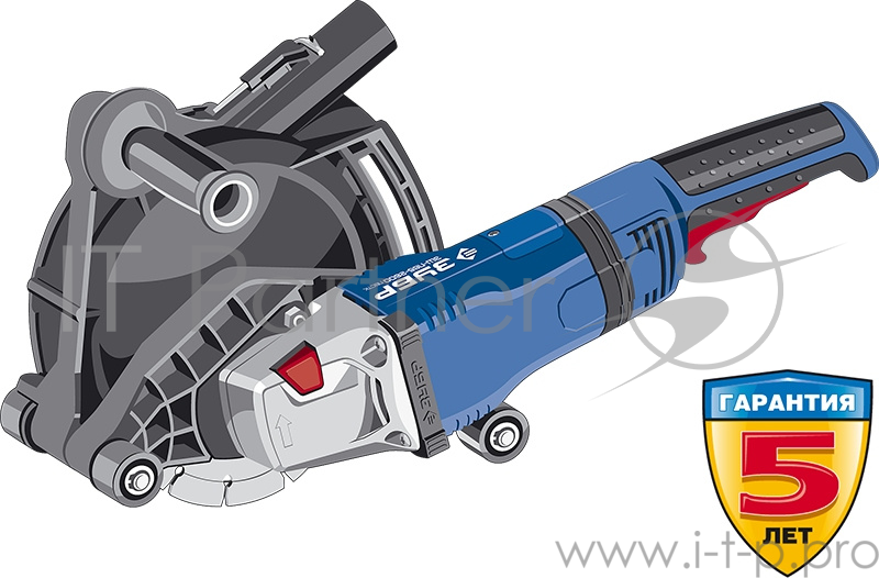 Штроборез ЗУБР ЗШ-П65-2600 ПВСТК глуб. 65 мм, 230 мм, подключ. пылесоса, плавный пуск, 2600 Вт