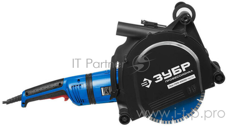 Штроборез ЗУБР ЗШ-П65-2600 ПВСТК глуб. 65 мм, 230 мм, подключ. пылесоса, плавный пуск, 2600 Вт