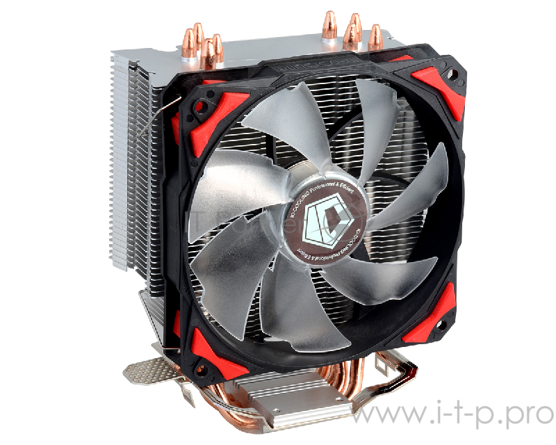 вентилятор Cooler ID-Cooling SE-214 130W/PWM/ Red LED/ Intel 775,115*/AMD