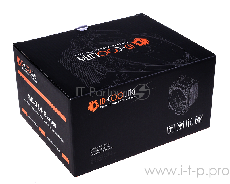 вентилятор Cooler ID-Cooling SE-214 130W/PWM/ Red LED/ Intel 775,115*/AMD