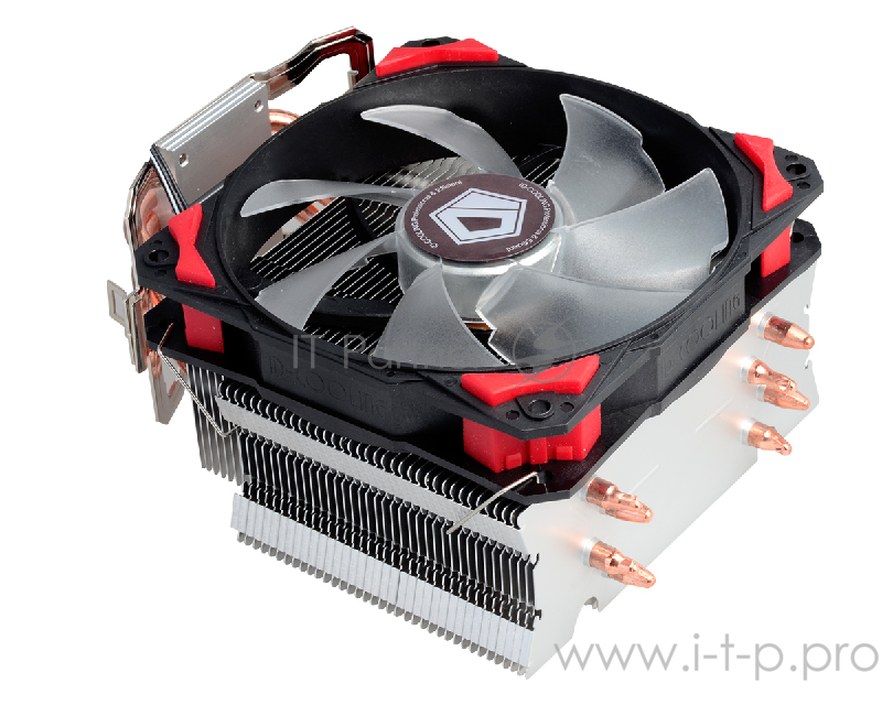 вентилятор Cooler ID-Cooling SE-214 130W/PWM/ Red LED/ Intel 775,115*/AMD