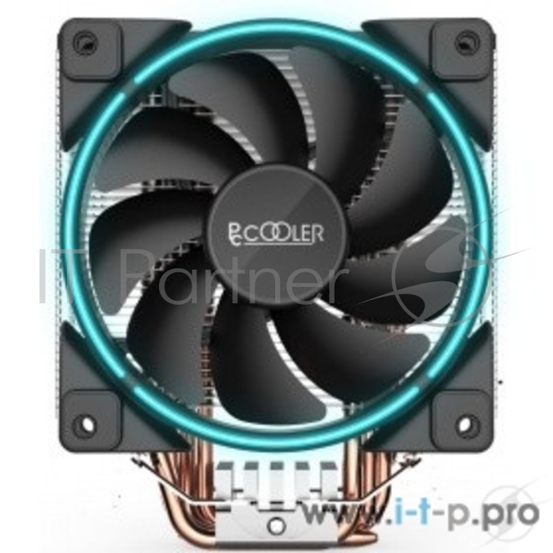 Вентиляторы PCCooler GI-X5B Кулер GI-X5B S775/115X/AM2/AM3/AM4 (24 шт/кор, TDP 160W, вент-р 120мм с PWM, Blue LED FAN, 5 тепловых трубок 6мм, 1000-1800RPM, 26.5dBa)