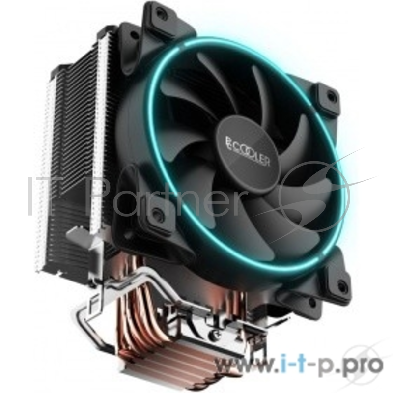 Вентиляторы PCCooler GI-X5B Кулер GI-X5B S775/115X/AM2/AM3/AM4 (24 шт/кор, TDP 160W, вент-р 120мм с PWM, Blue LED FAN, 5 тепловых трубок 6мм, 1000-1800RPM, 26.5dBa)