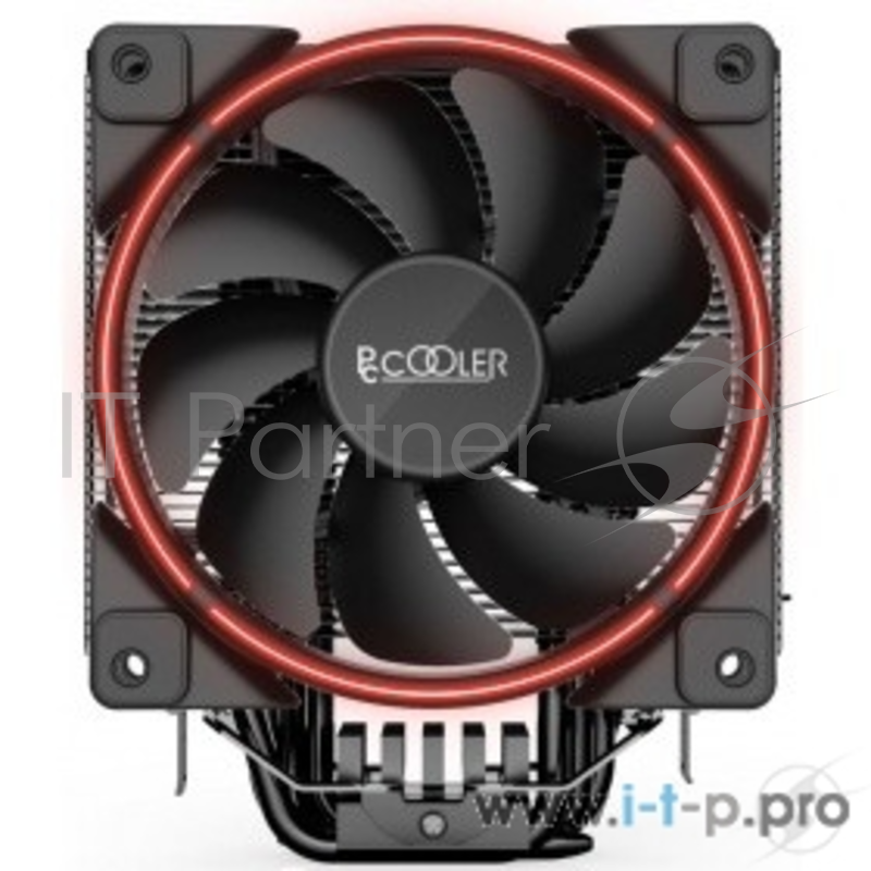 Вентиляторы PCCooler GI-X6R Кулер GI-X6R S775/115X/AM2/AM3/AM4 (24 шт/кор, TDP 160W, вент-р 120мм с PWM, Red LED FAN, 5 тепловых трубок 6мм, 1000-1800RPM, 26.5dBa)