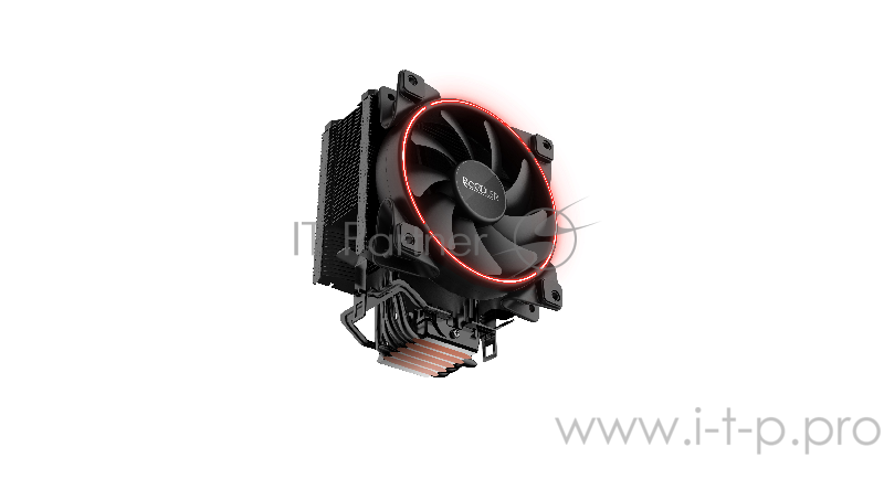 Вентиляторы PCCooler GI-X6R Кулер GI-X6R S775/115X/AM2/AM3/AM4 (24 шт/кор, TDP 160W, вент-р 120мм с PWM, Red LED FAN, 5 тепловых трубок 6мм, 1000-1800RPM, 26.5dBa)