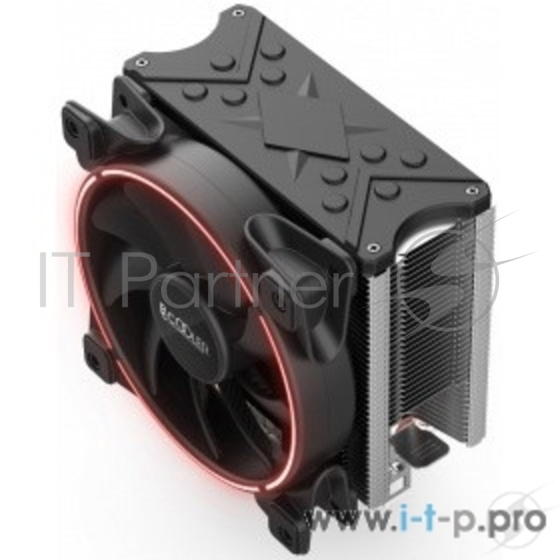 Вентиляторы PCCooler GI-X5R Кулер GI-X5R S775/115X/AM2/AM3/AM4 (24 шт/кор, TDP 160W, вент-р 120мм с PWM, Red LED FAN, 5 тепловых трубок 6мм, 1000-1800RPM, 26.5dBa)