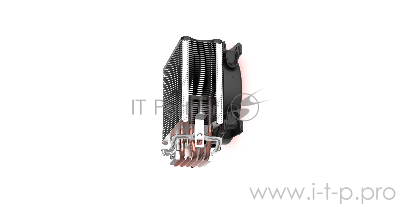 Вентиляторы PCCooler GI-X5R Кулер GI-X5R S775/115X/AM2/AM3/AM4 (24 шт/кор, TDP 160W, вент-р 120мм с PWM, Red LED FAN, 5 тепловых трубок 6мм, 1000-1800RPM, 26.5dBa)