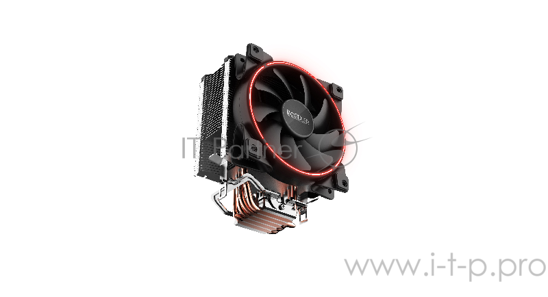 Вентиляторы PCCooler GI-X5R Кулер GI-X5R S775/115X/AM2/AM3/AM4 (24 шт/кор, TDP 160W, вент-р 120мм с PWM, Red LED FAN, 5 тепловых трубок 6мм, 1000-1800RPM, 26.5dBa)