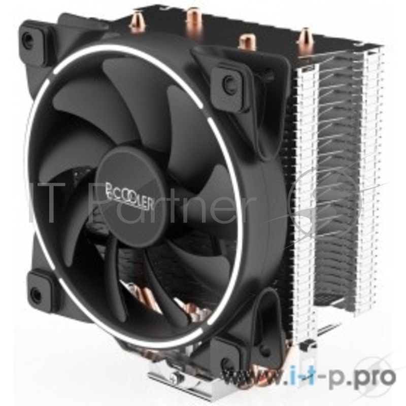 Вентиляторы PCCooler GI-X2 Кулер GI-X2 S775/115X/AM2/AM3/AM4 (24 шт/кор, TDP 105W, вент-р 120мм с PWM, 2 тепловые трубки 6мм, белая LED подсветка, 1000-1800RPM, 26.5dBa)