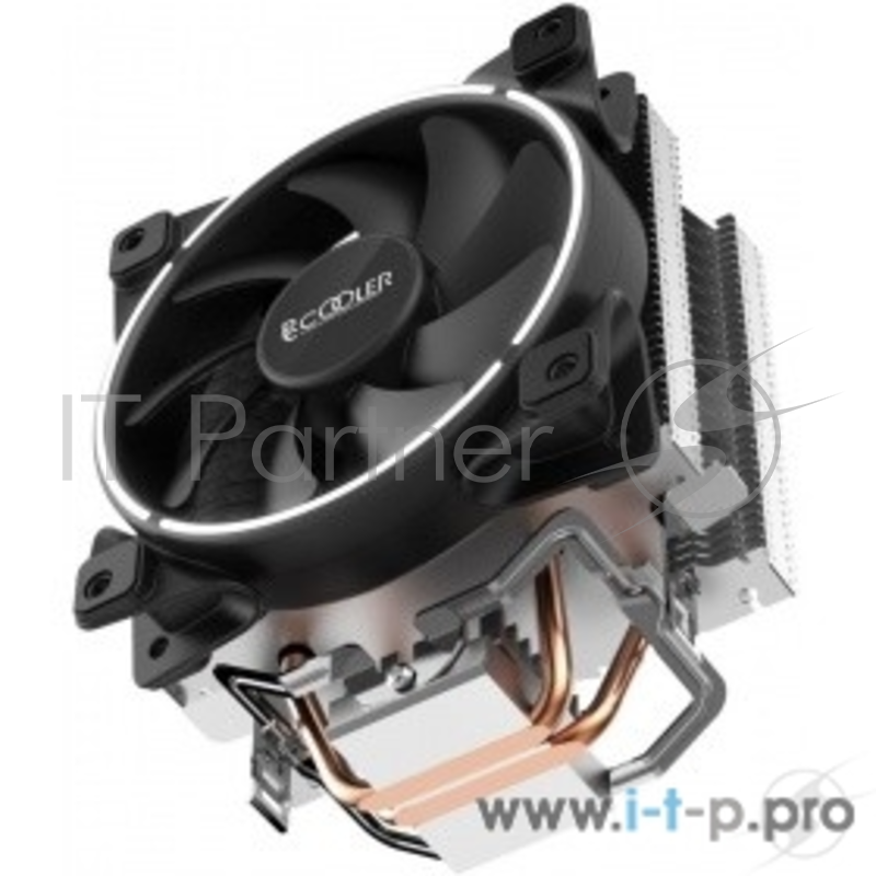 Вентиляторы PCCooler GI-X2 Кулер GI-X2 S775/115X/AM2/AM3/AM4 (24 шт/кор, TDP 105W, вент-р 120мм с PWM, 2 тепловые трубки 6мм, белая LED подсветка, 1000-1800RPM, 26.5dBa)