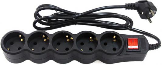 Сетевой фильтр 5bites SP5B-218 5S / 3*0.75MM2 / 1.8M / BLACK