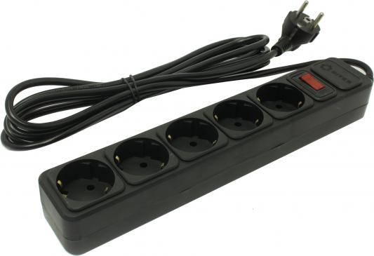 Сетевой фильтр 5bites SP5B-130 5S / 3*0.75MM2 / 3M / BLACK