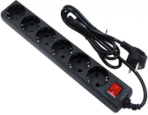 Сетевой фильтр 5bites SP6B-250 5S / 3*0.75MM2 / 5M / BLACK