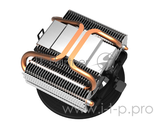 Вентиляторы PCCooler Q102 Кулер Q102 S775/115X/AM2/AM3/AM4/FM1/FM2 (45 шт/кор, TDP 86W, 2 тепловых трубки 6мм, вент-р 100мм, 2200RPM, 20dBa) Retail Color Box