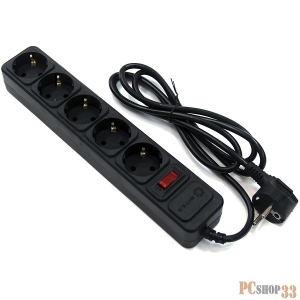 Сетевой фильтр 5bites SP5B-118 5S / 3*0.75MM2 / 1.8M / BLACK