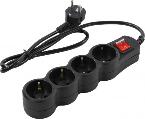 Сетевой фильтр 5bites SP4B-118 4S / 3*0.75MM2 / 1.8M / BLACK