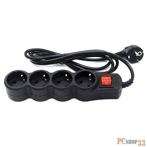 Сетевой фильтр 5bites SP4B-115 4S / 3*0.75MM2 / 1.5M / BLACK