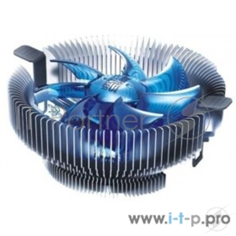 Вентиляторы PCCooler E91M Кулер E91M S775/115X/AM2/AM3/AM4/FM1/FM2 (48 шт/кор, TDP 78W, вент-р 90мм с PWM, синяя LED подсветка, 1000-2200RPM, 11-22dBa)