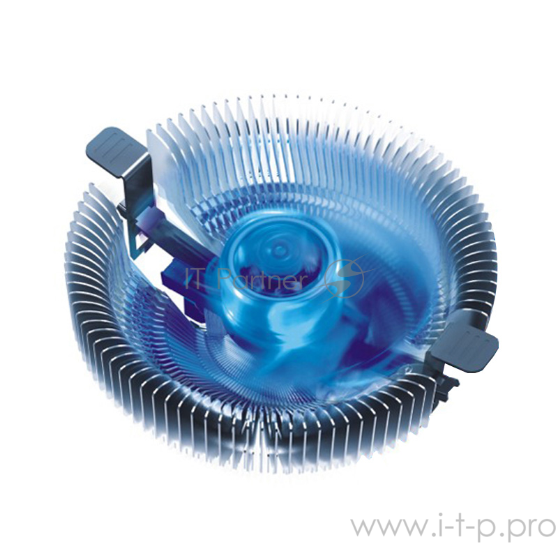 Вентиляторы PCCooler E91M Кулер E91M S775/115X/AM2/AM3/AM4/FM1/FM2 (48 шт/кор, TDP 78W, вент-р 90мм с PWM, синяя LED подсветка, 1000-2200RPM, 11-22dBa)