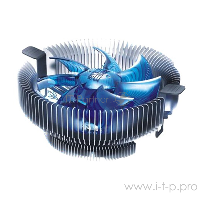 Вентиляторы PCCooler E91M Кулер E91M S775/115X/AM2/AM3/AM4/FM1/FM2 (48 шт/кор, TDP 78W, вент-р 90мм с PWM, синяя LED подсветка, 1000-2200RPM, 11-22dBa)