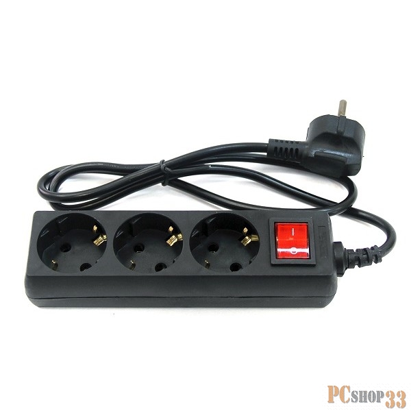 Сетевой удлинитель 5bites SP3B-210E 3S / 3*0.75MM2 / 1M / BLACK