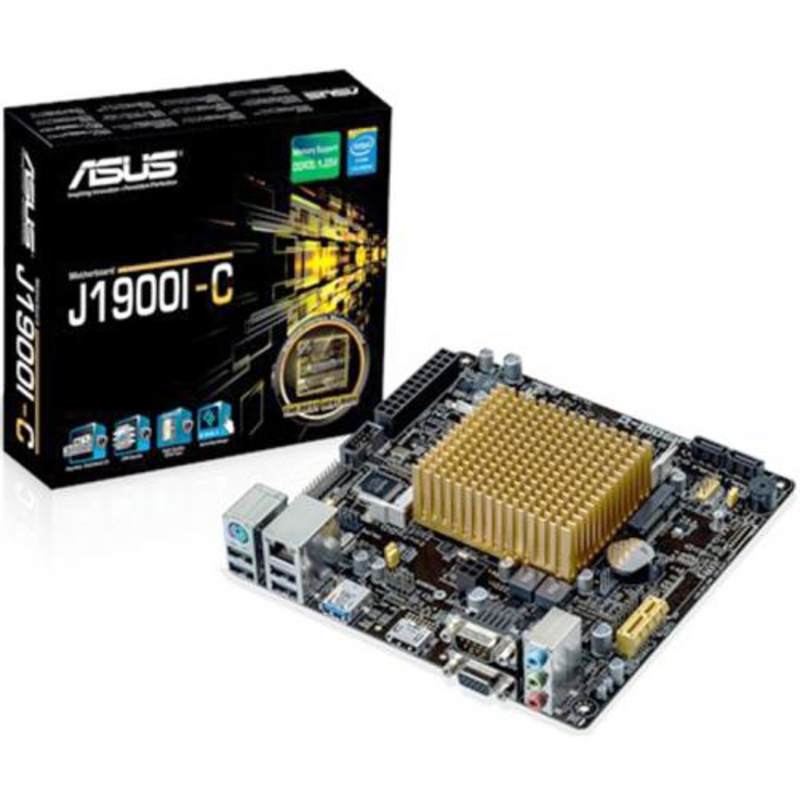 Материнская плата Asus J1900I-C 2xDDR3L mini-ITX AC`97 8ch(7.1) GbLAN+VGA+HDMI