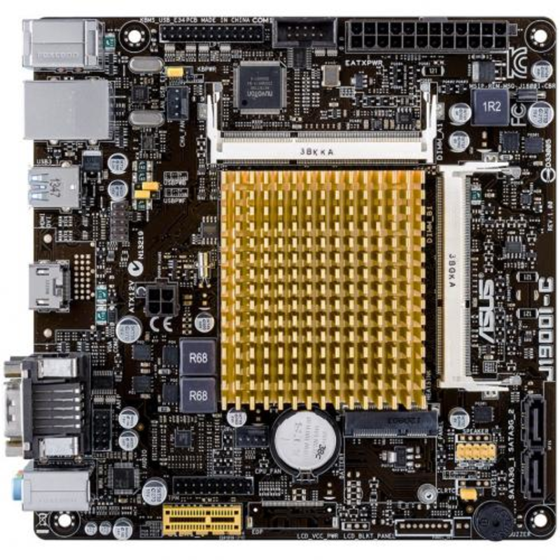 Материнская плата Asus J1900I-C 2xDDR3L mini-ITX AC`97 8ch(7.1) GbLAN+VGA+HDMI