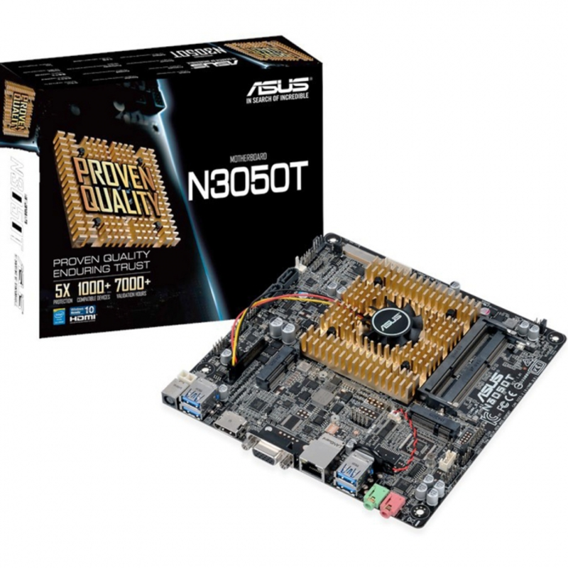 Материнская плата Asus c процессором N3050T, INTEL,BRASWELL N3050,U3S6,M, RTL {10}