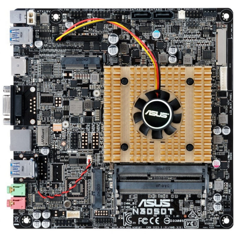 Материнская плата Asus c процессором N3050T, INTEL,BRASWELL N3050,U3S6,M, RTL {10}