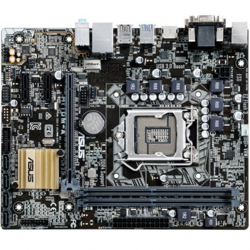 Материнская плата Asus H110M-A/DP/C/SI Soc-1151 Intel H110 2xDDR4 mATX AC`97 8ch(7.1) GbLAN+VGA+DVI+HDMI+DP White Box