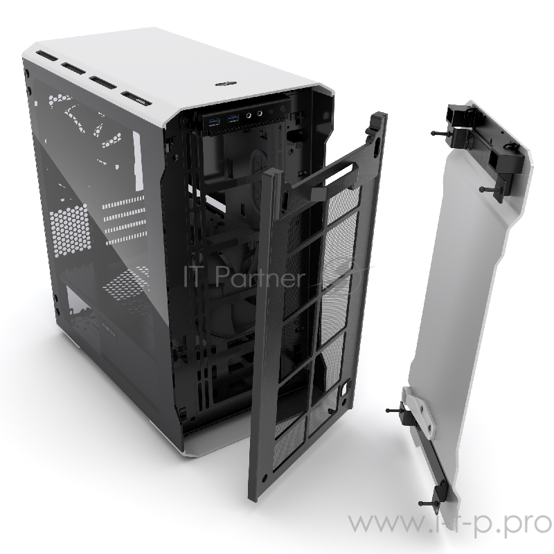 Корпус PHANTEKS Enthoo Evolv Aluminum, Galaxy Silver Edition, RGB LED иллюминация, боковые панели Tempered Glass, Micro ATX