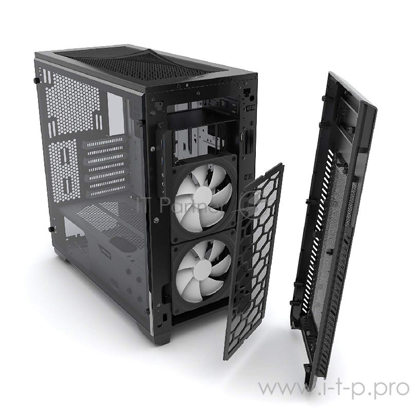 Корпус PHANTEKS Enthoo Pro M SE Black-White, 2x RGB рамки Halos PH-FF120RGBP, боковое окно Tempered Glass, Mid-Tower