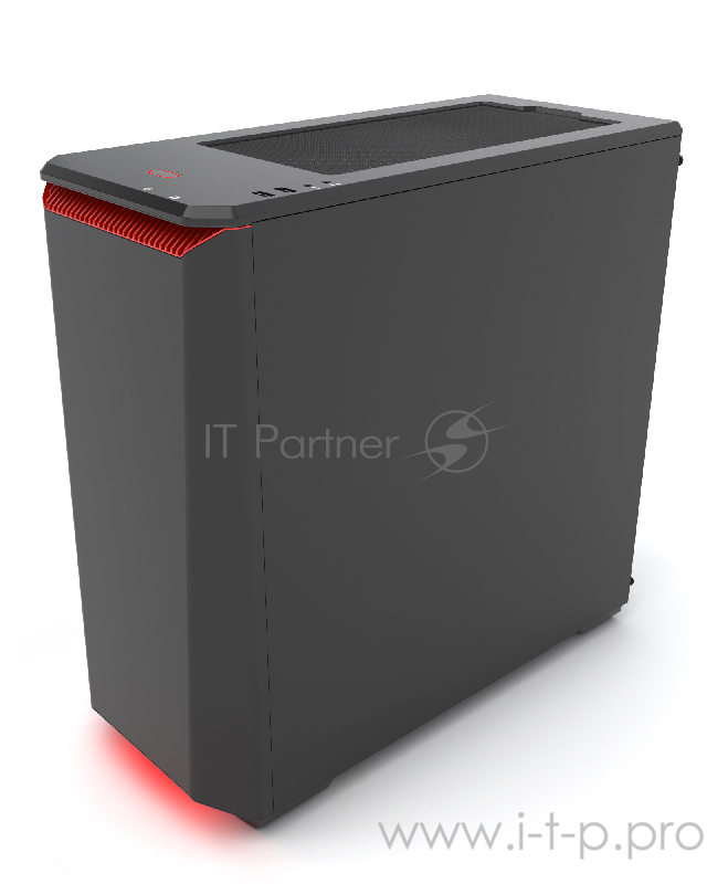Корпус PHANTEKS Eclipse P400, Black-Red, RGB LED иллюминация, боковая панель Tempered Glass, Mid-Tower